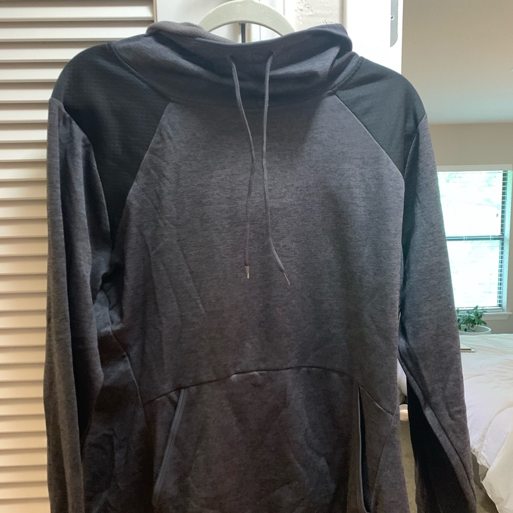 Grey workout hoodie.